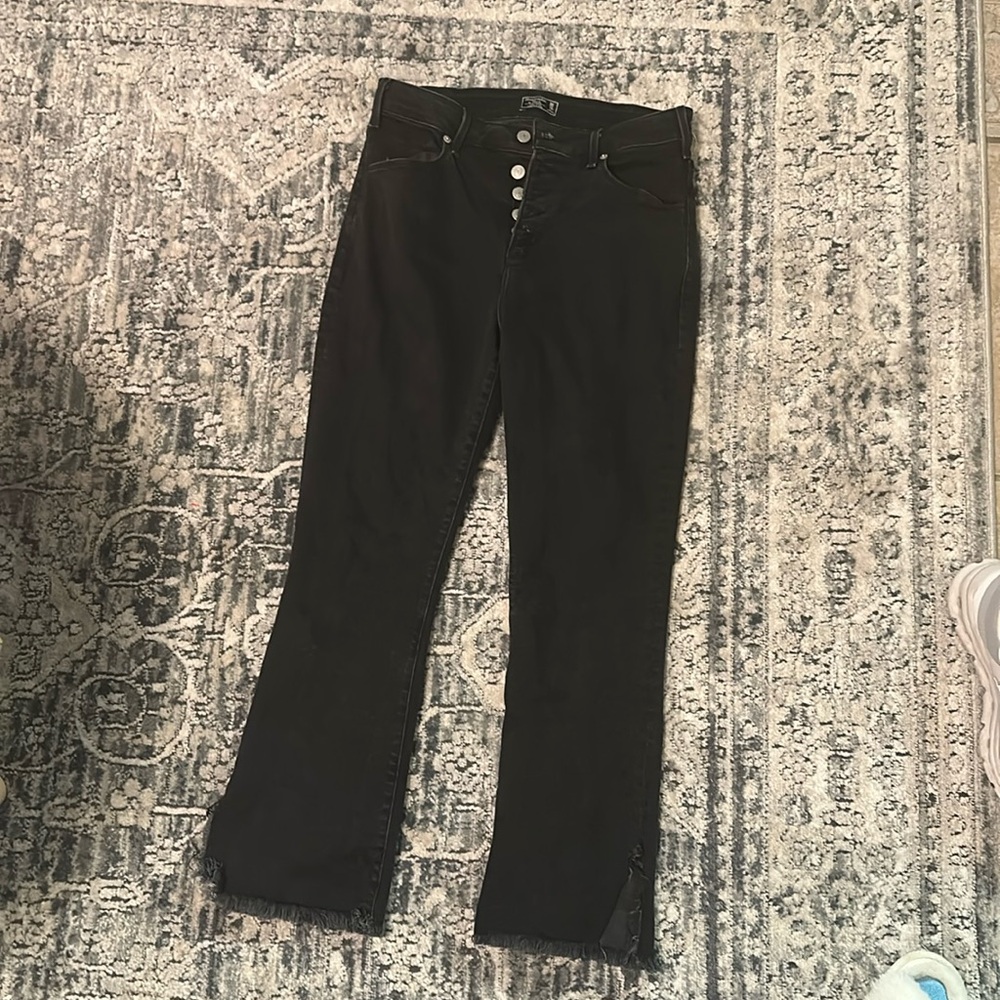 Abercrombie and Fitch black jeans 
High rise ankle flare 30/10
